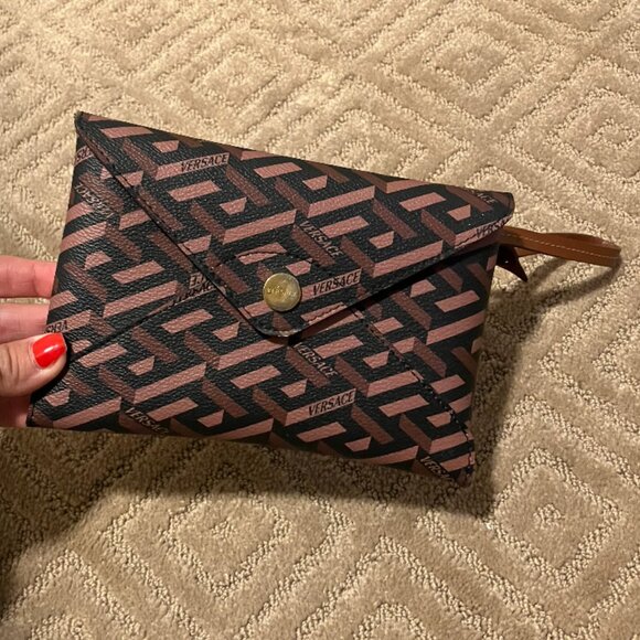 AUTHENTIC Versace Brown & Black Wristlet - Picture 2 of 5